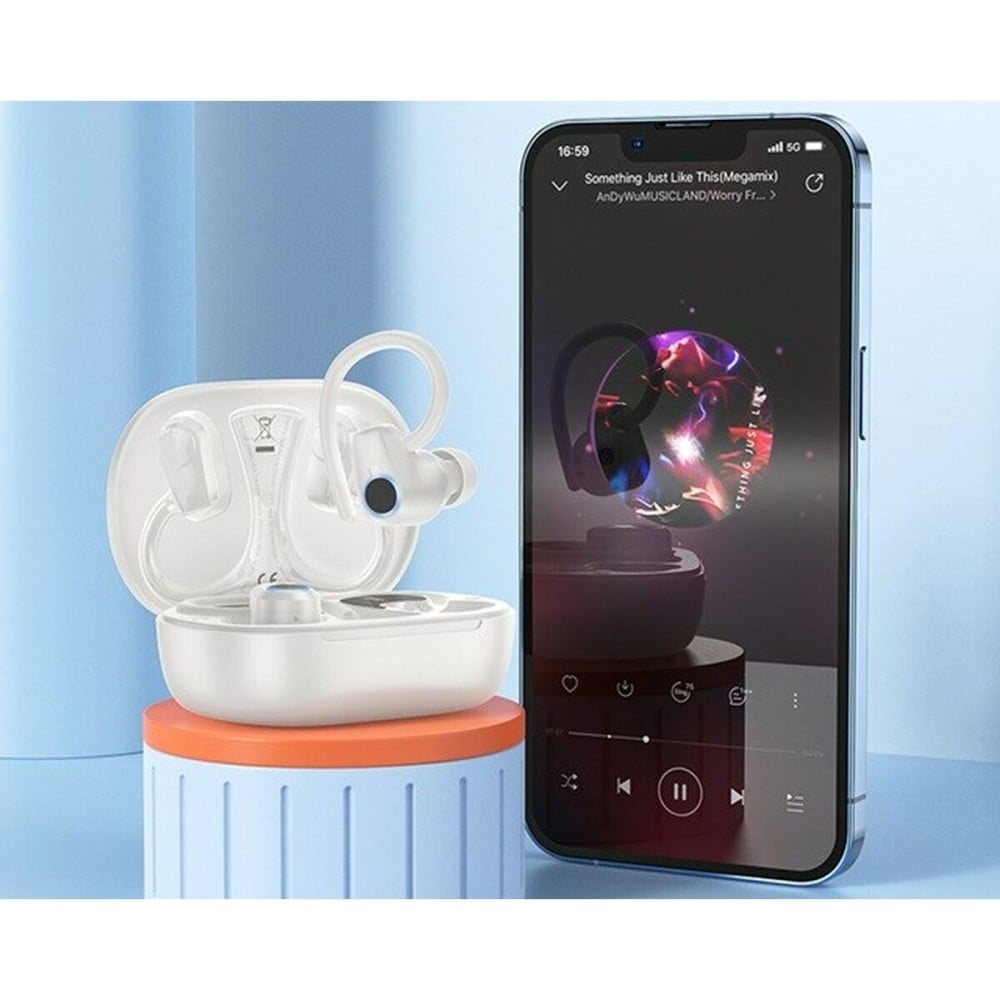 Kabellose Kopfhörer mit Ladebox Hoco EQ8 Pure Joy Weiß