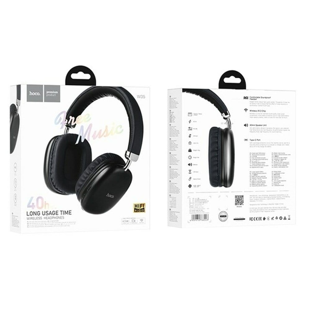 Bluetooth-Kopfhörer Hoco W35 Schwarz
