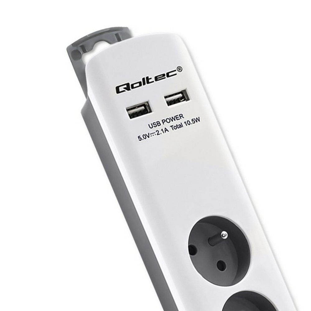 Multiprise 6 Prises avec Interrupteur Qoltec 50294 (1,8 m)