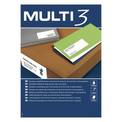 Étiquettes adhésives MULTI 3 500 Volets 210 x 297 mm Blanc