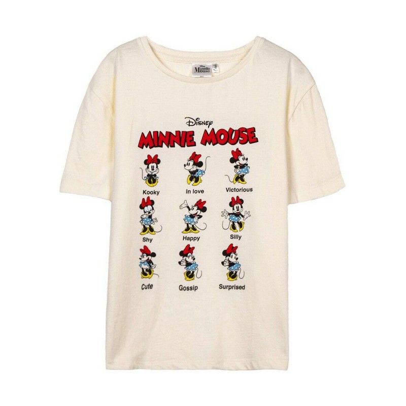 Child's Short Sleeve T-Shirt Minnie Mouse Beige