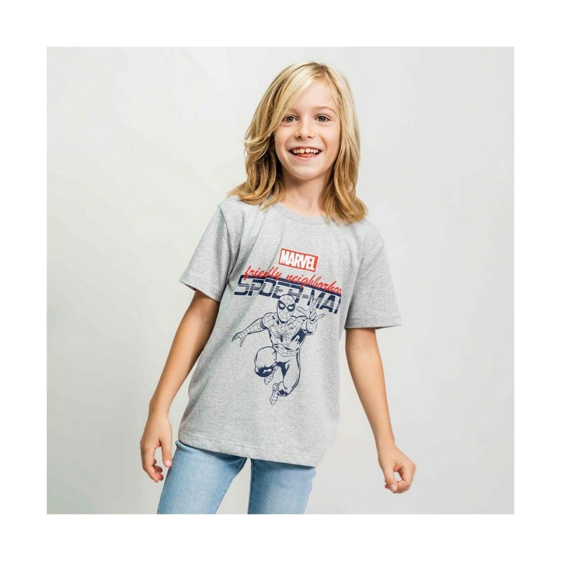 Kurzarm-T-Shirt Spider-Man Grau Für Kinder