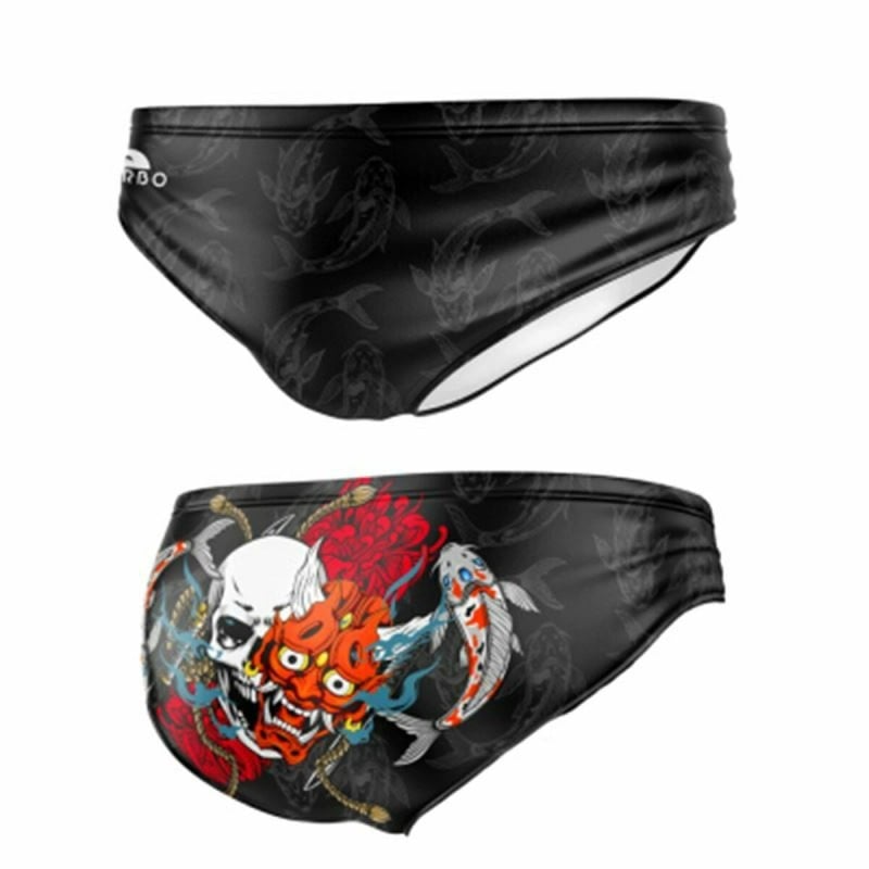 Maillot de bain homme Turbo  Samurai-Skull  Noir