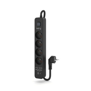 Rallonge 4 prises Schuko avec interrupteur Kerg M02522 (1,5 m)