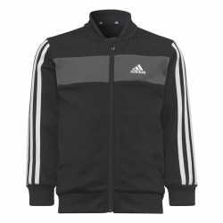 Children’s Tracksuit Adidas Essentials Shiny 3 Stripes Black