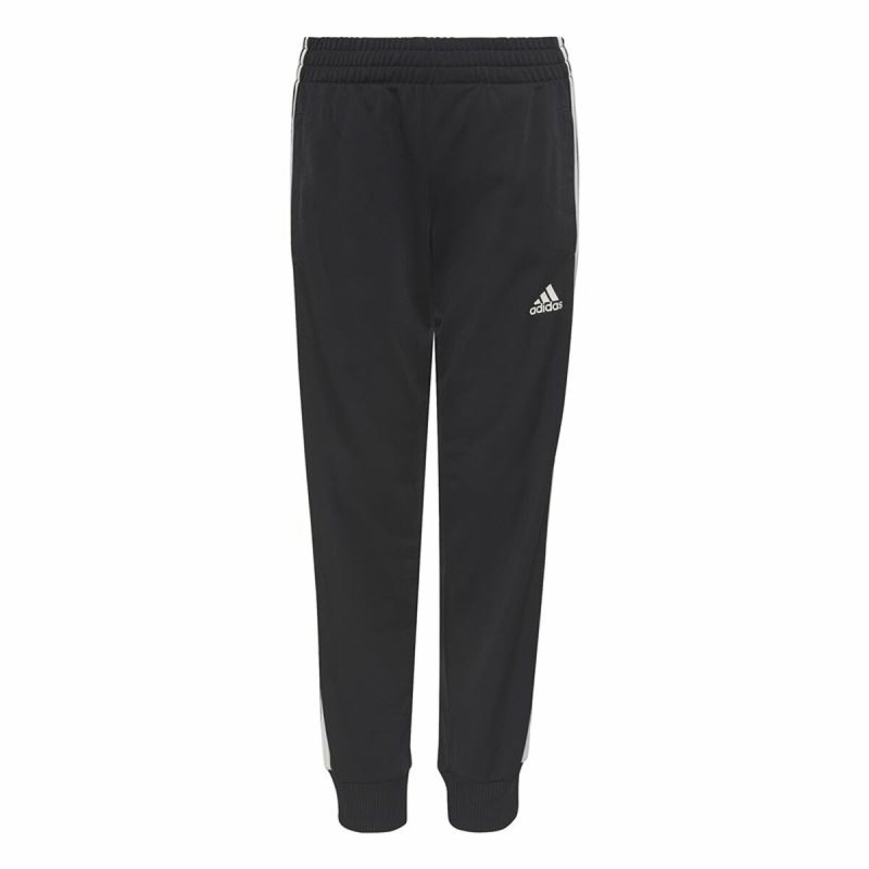 Kinder-Trainingsanzug Adidas Essentials Shiny 3 Stripes Schwarz