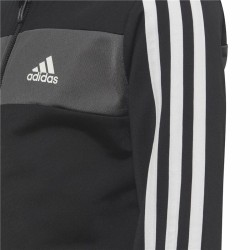 Kinder-Trainingsanzug Adidas Essentials Shiny 3 Stripes Schwarz