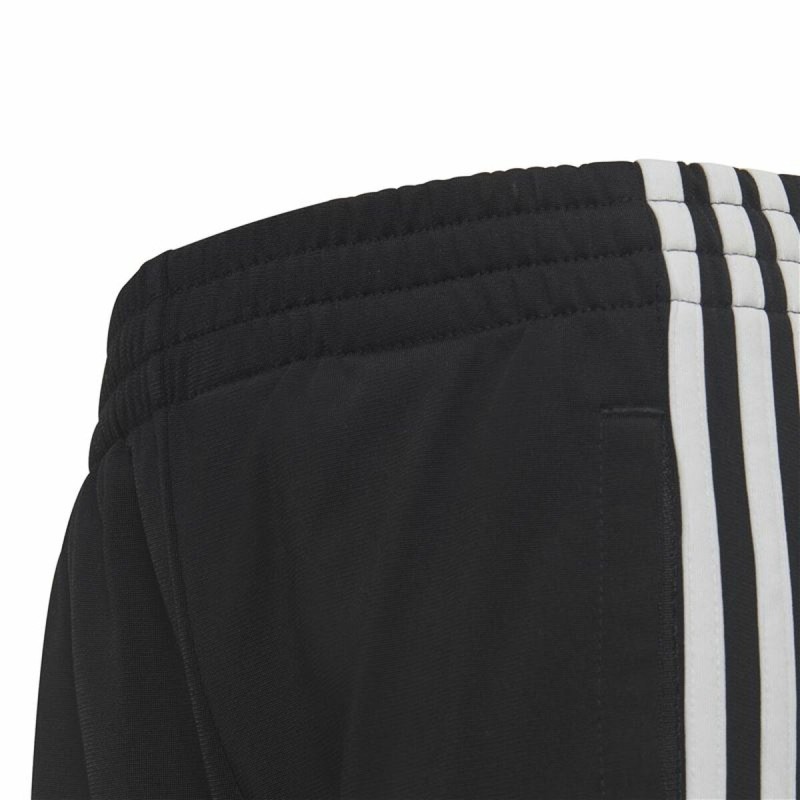 Kinder-Trainingsanzug Adidas Essentials Shiny 3 Stripes Schwarz