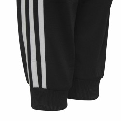 Children’s Tracksuit Adidas Essentials Shiny 3 Stripes Black