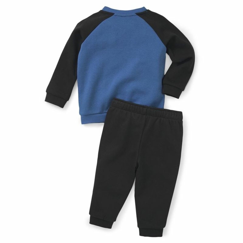 Children’s Tracksuit Puma Minicats Essentials Raglan Black Blue