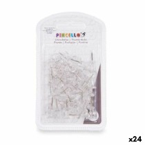 Pinwandnadeln Pincello 394 Durchsichtig Metall Kunststoff (24 Stück)