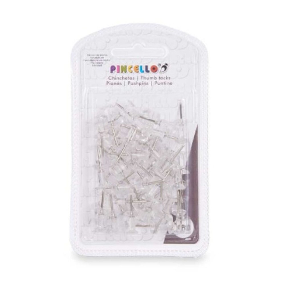 Pinwandnadeln Pincello 394 Durchsichtig Metall Kunststoff (24 Stück)
