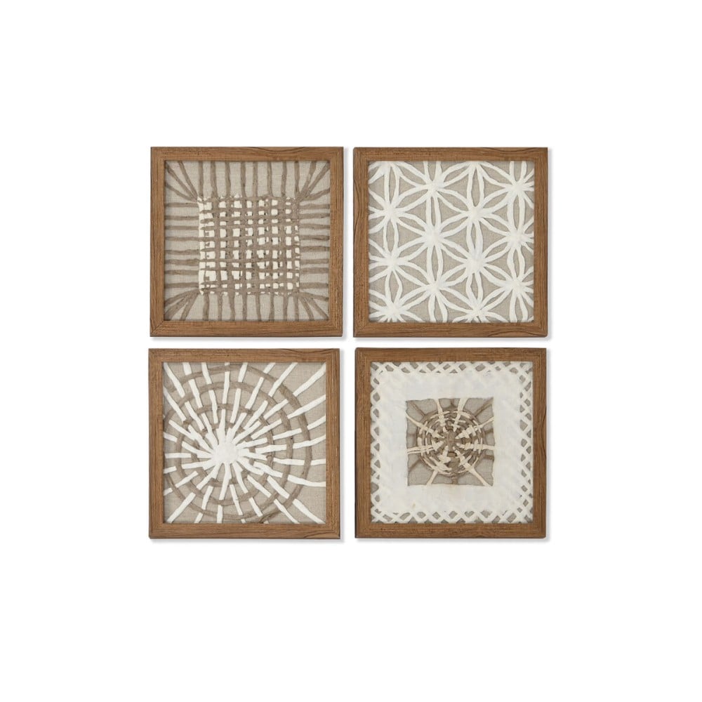 Painting Home ESPRIT White Natural Modern 22 x 2 x 22 cm