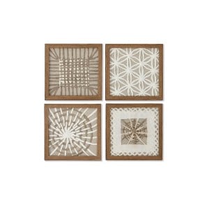 Painting Home ESPRIT White Natural Modern 22 x 2 x 22 cm
