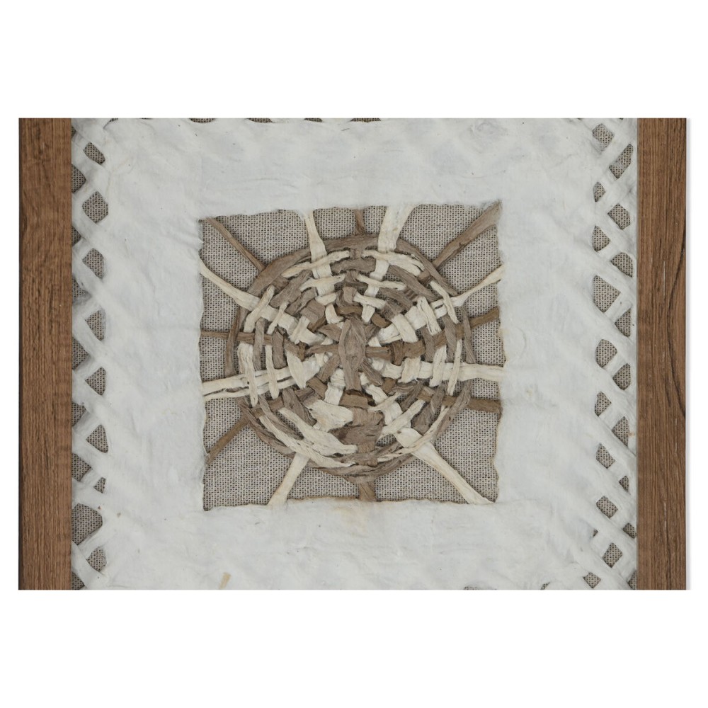 Painting Home ESPRIT White Natural Modern 22 x 2 x 22 cm