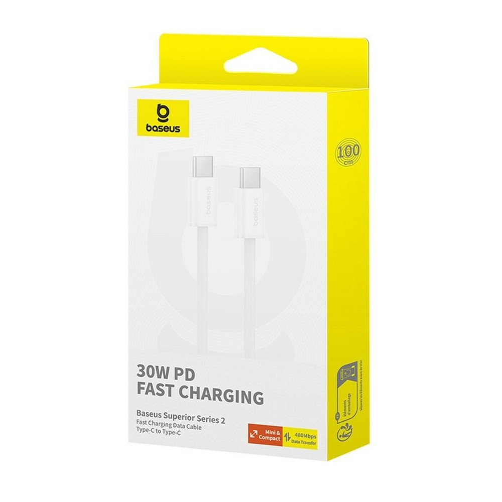 USB-C zu USB-C-Kabel Baseus P10365200211-00 Weiß 1 m