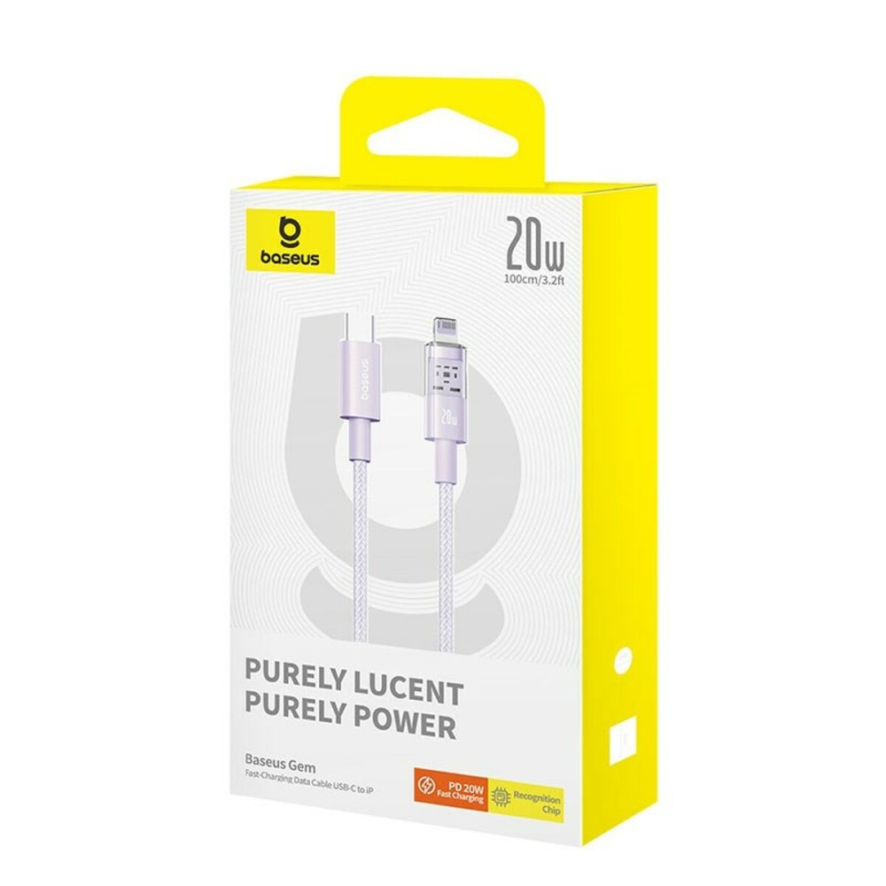 USB-C to Lightning Cable Baseus P10373001511-00 Purple 1 m
