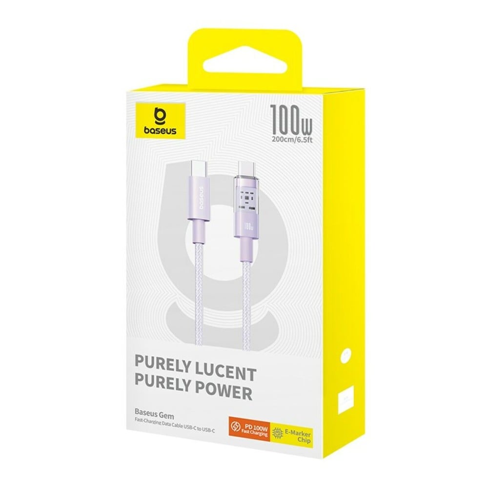 USB-C zu USB-C-Kabel Baseus P10373000511-01 Purpur 2 m
