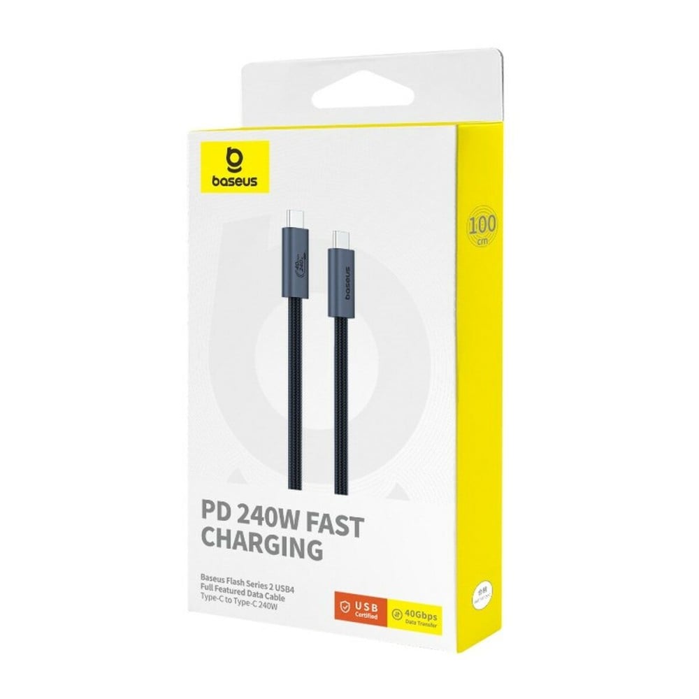 USB-C zu USB-C-Kabel Baseus P10311803111-00 Schwarz 1 m