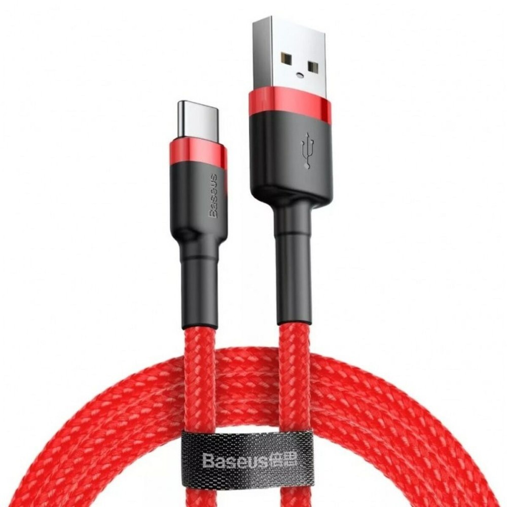 USB A zu USB-C-Kabel Baseus CATKLF-U09 Schwarz Rot 3 m