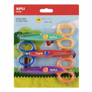 Travaux Manuel en papier Apli Lot de ciseaux Multicouleur 13,5 cm