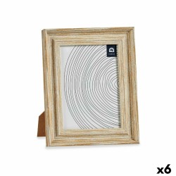 Fotorahmen Kristall Gold Holz Braun Kunststoff (21 x 2 x 26 cm) (6 Stück)