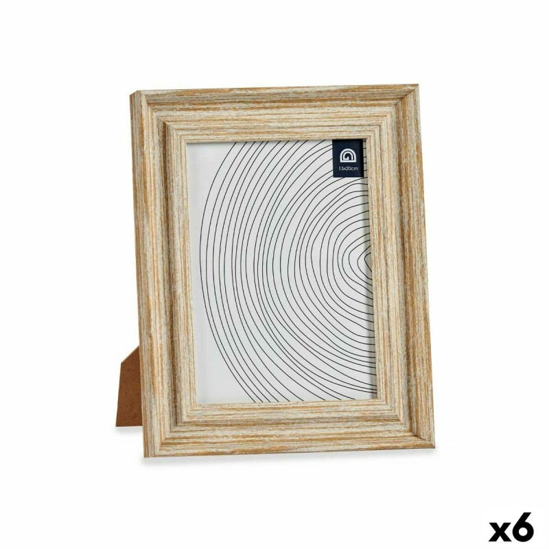 Fotorahmen Kristall Gold Holz Braun Kunststoff (21 x 2 x 26 cm) (6 Stück)