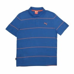 Herren Kurzarm-Poloshirt Puma Jacquard Blau