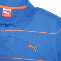 Herren Kurzarm-Poloshirt Puma Jacquard Blau