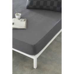 Drap housse Naturals ELBA Gris foncé 90 x 190/200 cm (Lit 1 persone)