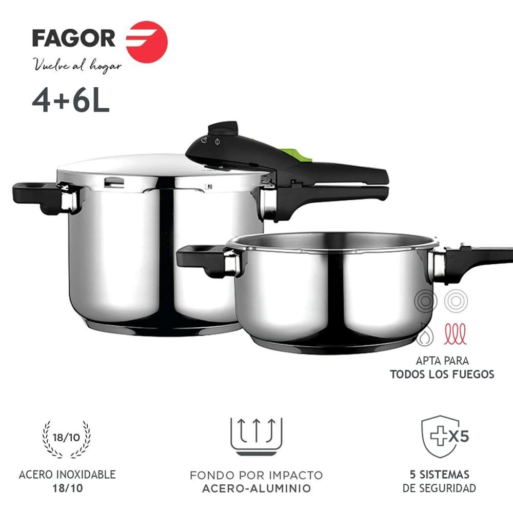 Express-Kessel Set Fagor Edelstahl 10 L 2 Stücke