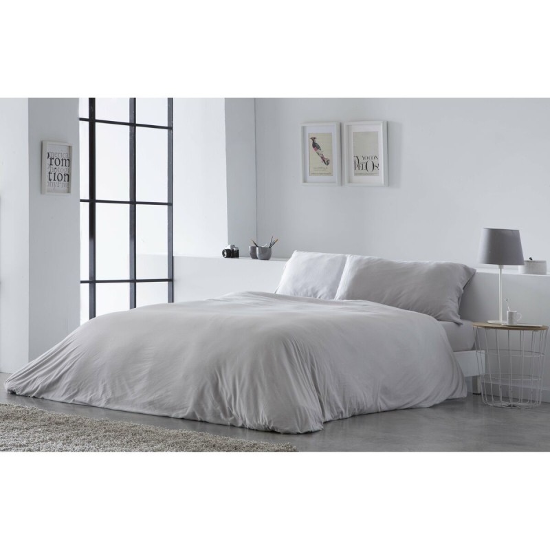 Housse de Couette Naturals ELBA Gris clair Gran lit 2 persones (240 x 220 cm)