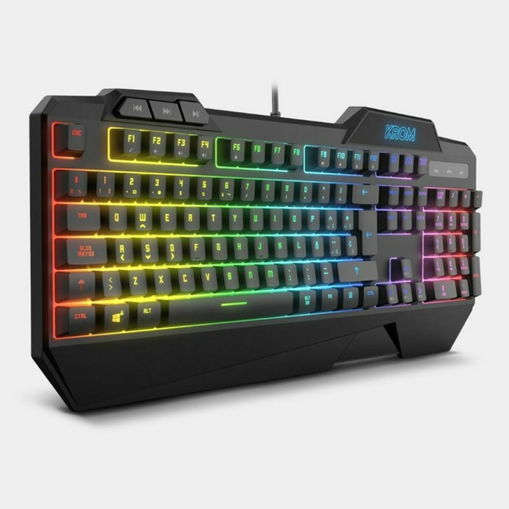 Tastatur und Gaming Maus Krom NXKROMKRSHRSP Schwarz