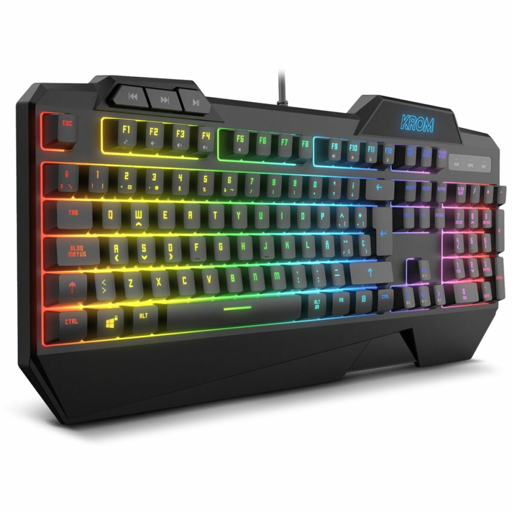 Tastatur und Gaming Maus Krom NXKROMKRSHRSP Schwarz