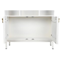 Étagère DKD Home Decor Blanc Métal Bois de manguier 90 x 40 x 180 cm