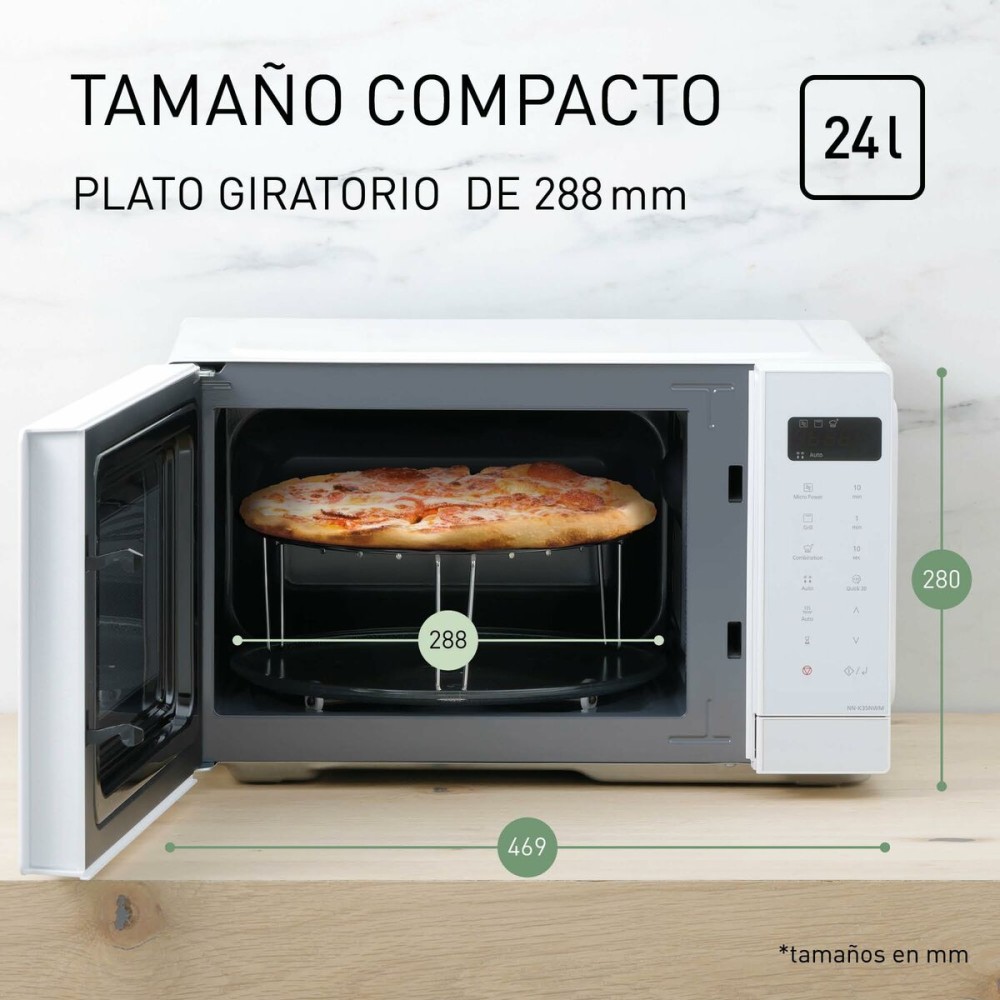 Mikrowelle mit Grill Panasonic NNK35NWMEPG Weiß 900 W 24 L