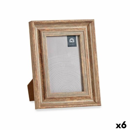 Fotorahmen Kristall Holz Braun Bronze Kunststoff (16,5 x 2 x 21 cm) (6 Stück)