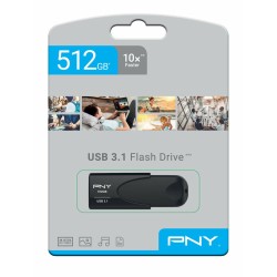 Clé USB PNY FD512ATT431KK-EF Noir 512 GB (1 Unité)