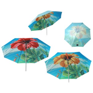 Parasol de plage Ø 160 cm SPF50+ Fleur