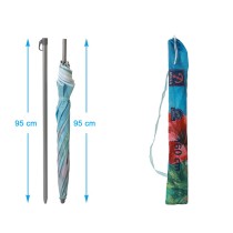 Parasol de plage Ø 160 cm SPF50+ Fleur