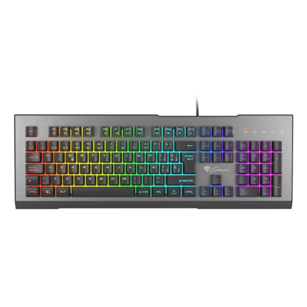 Gaming Tastatur Genesis NKG-1621 Schwarz Aluminium Qwerty Spanisch