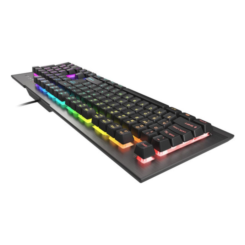 Gaming Tastatur Genesis NKG-1621 Schwarz Aluminium Qwerty Spanisch