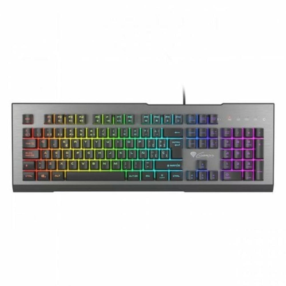Gaming Tastatur Genesis NKG-1621 Schwarz Aluminium Qwerty Spanisch