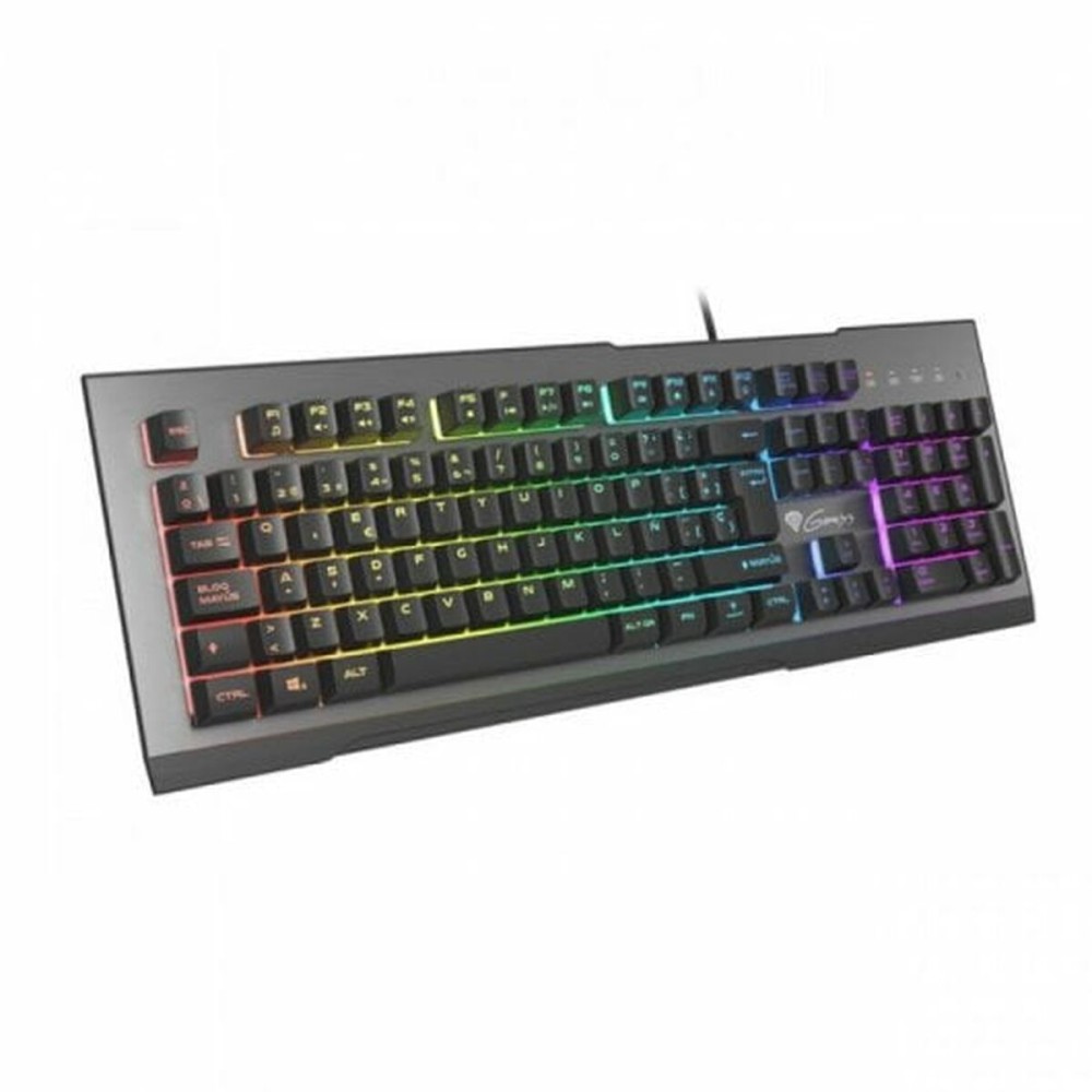 Gaming Tastatur Genesis NKG-1621 Schwarz Aluminium Qwerty Spanisch