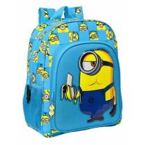 Schulrucksack mit Rädern Minions Minionstatic Blau 33 x 42 x 14 cm