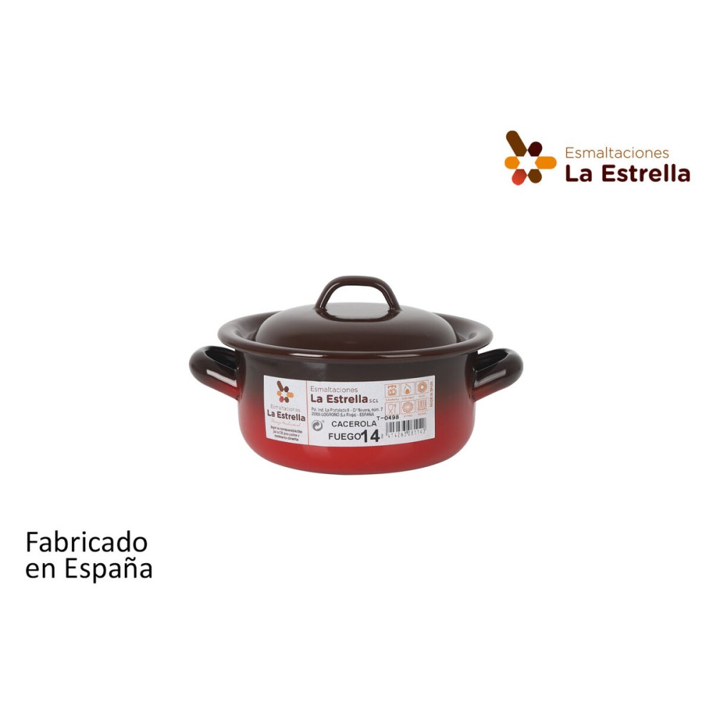 Kasserolle La Estrella Fuego 1L Ø 14 x 7 cm (6 Stück)