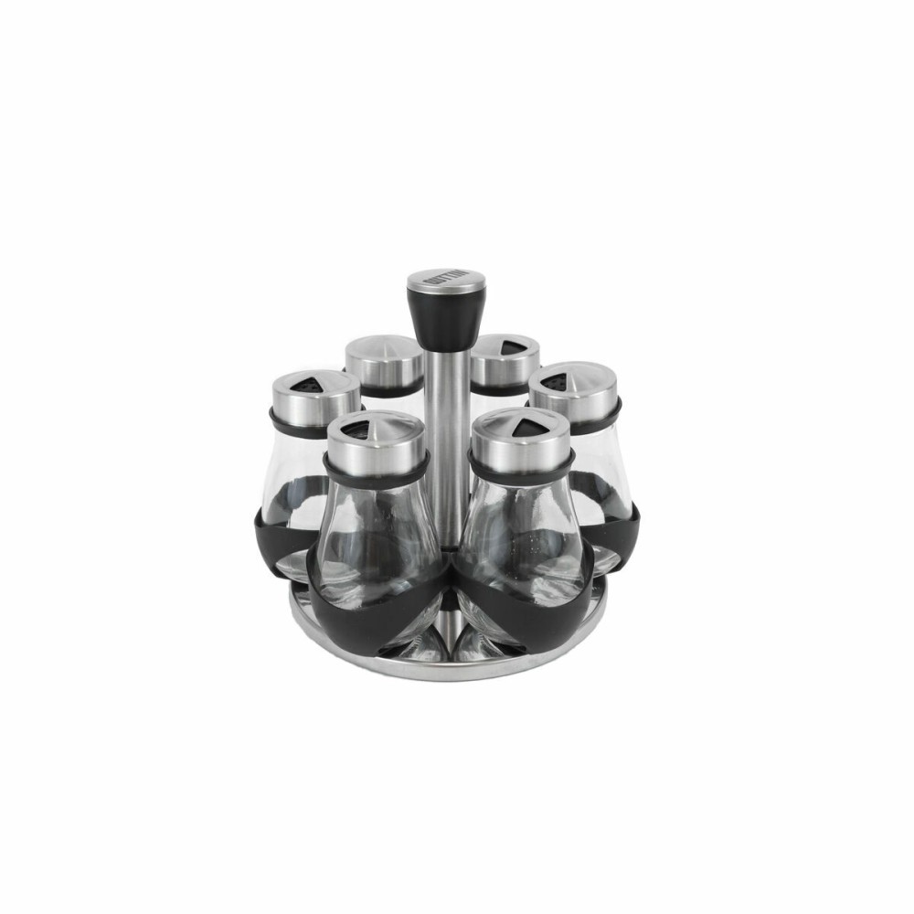 Stainless Steel Spice Rack Quttin 17,8 X 17,8 X 16,3 CM (6 Pieces) (8 Units)