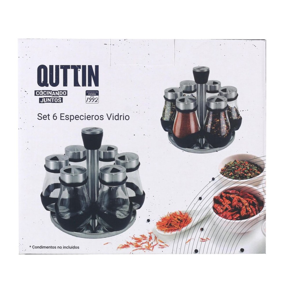 Gewürzspender aus Edelstahl Quttin 17,8 X 17,8 X 16,3 CM (6 Stücke) (8 Stück)