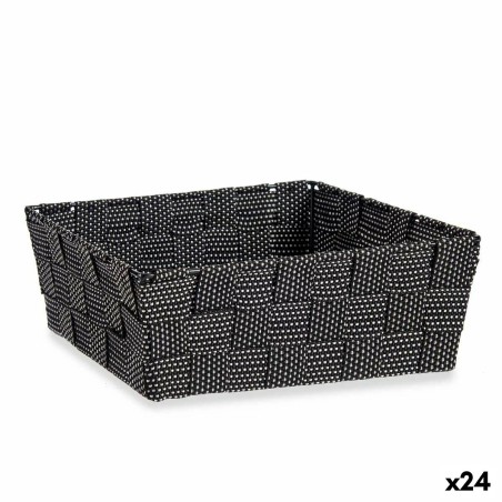 Korb Geflochten Schwarz Stoff 2,4 L 20 x 8 x 24 cm (24 Stück)