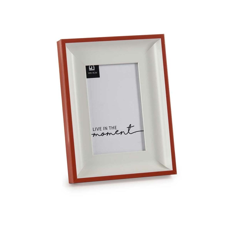 Cadre photo Verre Rouge Blanc Plastique (2,5 x 21 x 16 cm) (6 Unités)